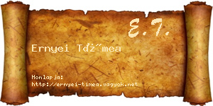 Ernyei Tímea névjegykártya